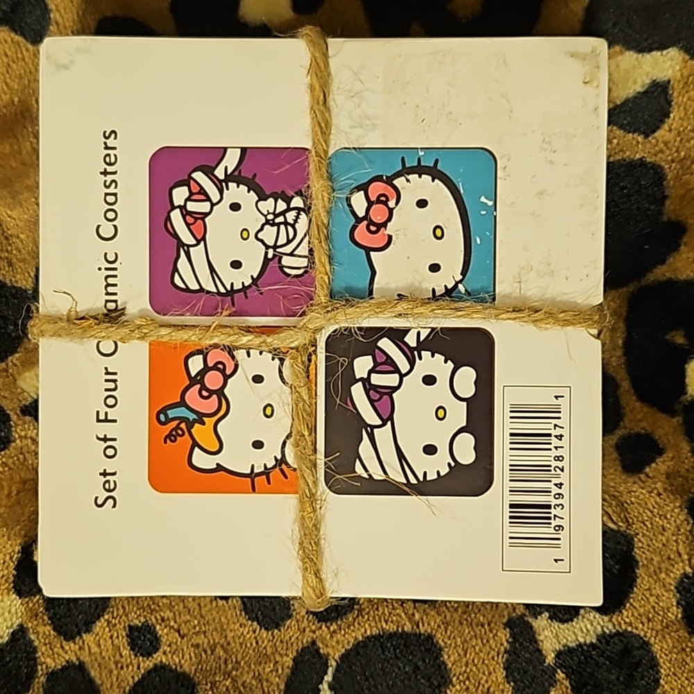 🎉HP🎉 Hello Kitty Ceramic Coaster Set (4) - Picture 4 of 4